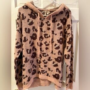 NWT- Pink Cheetah Hoodie by Hem and Thread